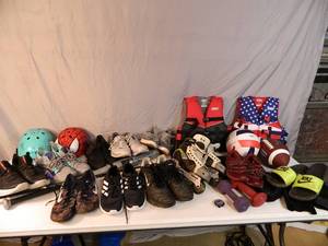 lot 92 image: Sporting Items, Name Brand Shoes, More