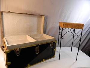 lot 162 image: Trunk and Side Table