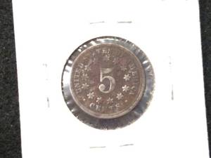 1867 Shield Nickel...
