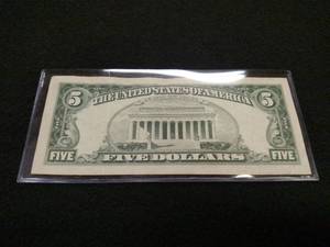 1963 Five Dollars Red Seal United S...