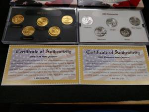 2005 Gold & Platinum States Quarter...