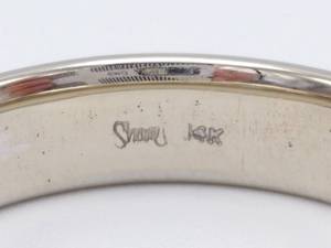lot 35 image: Mens Shane Company Comfort Fit 14k White Gold Wedding Band