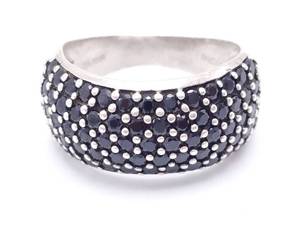 lot 37 image: Ladies Black Onyx Dinner Estate Ring in Sterling Silver