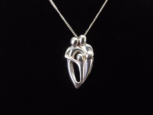 .925 Sterling Silver Family Pendant Necklace