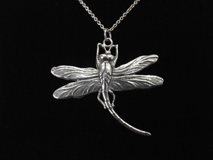 .925 Sterling Silver Dragonfly Pendant Necklace