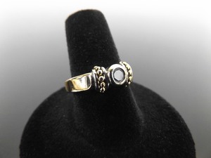 .925 Sterling Silver Faceted Topaz Ring Size 7.5