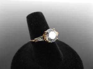 .925 Sterling Silver&nbspCrystal Vermeil&nbspRing Size 7