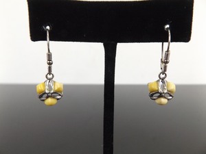 NEW .925 Sterling Silver Amber Dangle Hook Clasp Earrings