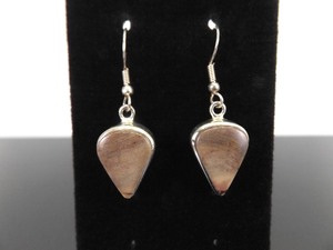 NEW .925 Sterling Silver Jasper Dangle Hook Earrings