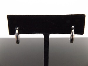 .925 Sterling Silver Hoop Hinged Post Clasp Earrings