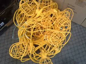 lot 155 image: Industrial Cage Light Cages with Wiring Harness