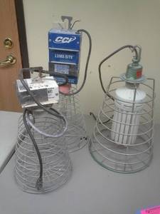 lot 173 image: CCP Luma-Site LED Mogul Base Lamp Cage Lights