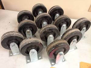 lot 511 image: Lot of (12) 2x6in. Caster Wheel Assemblies