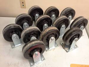lot 512 image: Lot of (12) 2x6in. Caster Wheel Assemblies