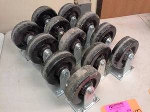 lot 513 image: Lot of (12) 2x6in. Caster Wheel Assemblies