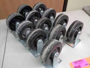 lot 514 image: Lot of (12) 2x6in. Caster Wheel Assemblies
