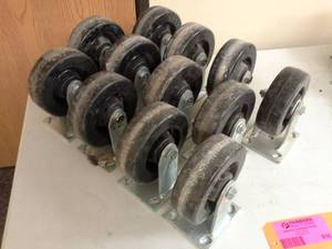 lot 516 image: Lot of (12) 2x6in. Caster Wheel Assemblies