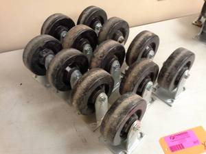 lot 517 image: Lot of (12) 2x6in. Caster Wheel Assemblies