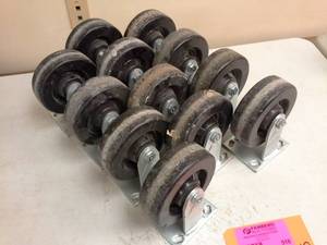 lot 518 image: Lot of (12) 2x6in. Caster Wheel Assemblies
