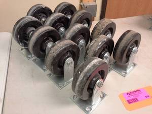 lot 519 image: Lot of (12) 2x6in. Caster Wheel Assemblies