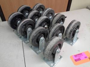 lot 520 image: Lot of (12) 2x6in. Caster Wheel Assemblies