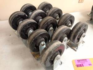 lot 523 image: Lot of (12) 2x6in. Caster Wheel Assemblies