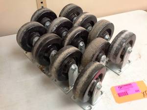 lot 524 image: Lot of (12) 2x6in. Caster Wheel Assemblies