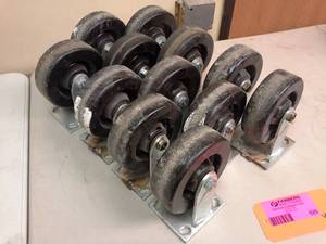 lot 525 image: Lot of (12) 2x6in. Caster Wheel Assemblies
