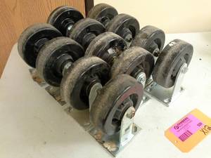 lot 528 image: Lot of (12) 2x6in. Caster Wheel Assemblies