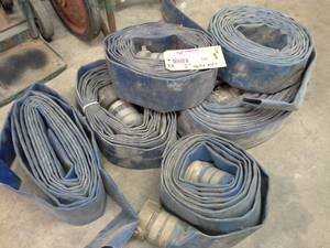 lot 586 image: Lot of (6) 3in. Fire Hoses