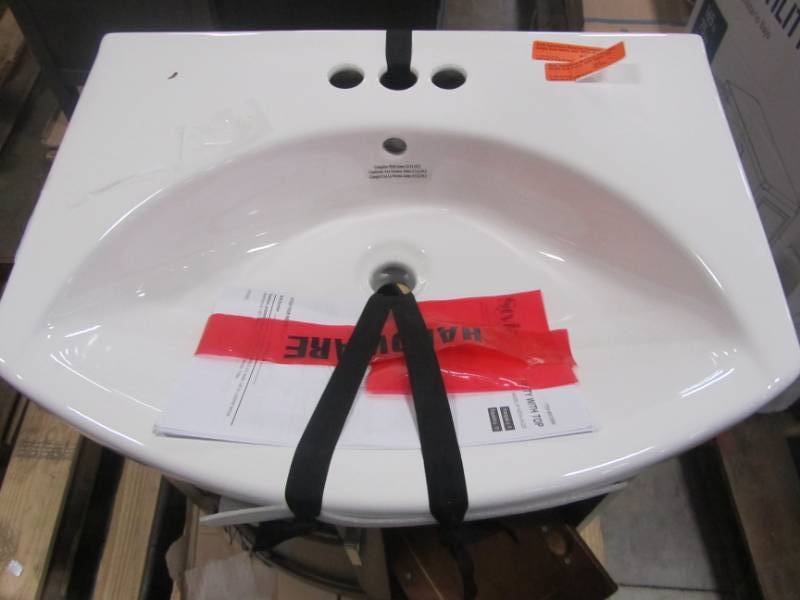 Style Selections Morecott Chocolate Single Sink Vanity with White