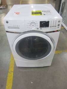 lot 54 image: GE 4.5-cu ft Stackable Front-Load Washer (White) ENERGY STAR GFW450SSMWW