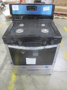 lot 63 image: Whirlpool Freestanding 5.1-cu ft Gas Range (Stainless steel) (Common 30-in Actual 29.875-in) WFG320M0BS
