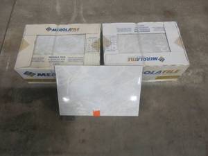 lot 75 image: Merola Tile Aroa Gris 8 in. x 12 in. Ceramic Wall Tile - 16 pieces per case (11.00 sq ft.case) WBLARG