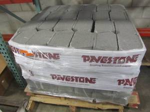 lot 114 image: Pavestone 11.5 in. x 7 in. x 4 in. Pewter Concrete Retaining Wall Block (144 Pieces  46.5 Face ft.  Pallet) 81100
