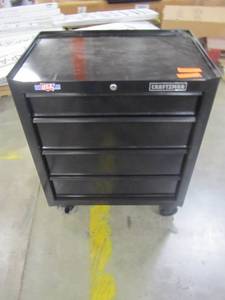lot 127 image: CRAFTSMAN Standard-Duty 26.5-in W x 32.5-in H 4-Drawer Ball-bearing Steel Tool Cabinet (Black) CMST227411BK