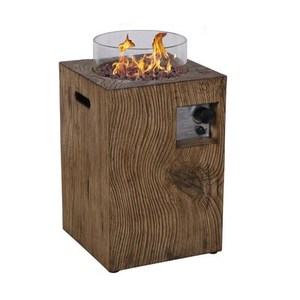 lot 129 image: allen  roth 16-in W 30000-BTU Brown Composite Fire Column F170185-A1