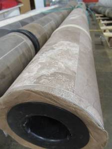 lot 308 image: 12 Foot Linoleum 2 Rolls (cut) Approximately 50-75 in Total Length.