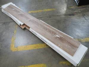lot 352 image: Cap A Tread Woodacres Oak 94 in. Length x 12-18 in. Deep x 1-1116 in. Height Laminate to Cover Stairs 1 in. Thick, T1-3688 - 2 Caps.