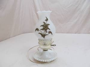 milk glass lamp