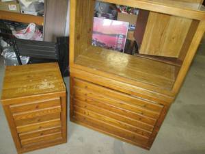 2 Pc. Stand With 3 Drawer Dresser & Nightstand with all Contents