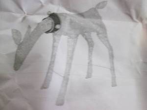 Pre-Lit Doe Reindeer (White) Z