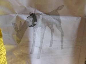 Pre-Lit Doe Reindeer (White) Z