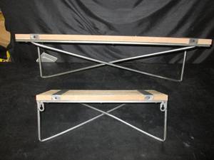 2 Pc. Wood Wall Shelves Z