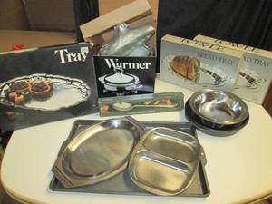Warmer (NIB), Bakeware (NIB), 2 Bread Trays, Silver Spoon (1993) 8 Floor
