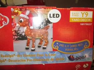 Pre-Lit Rudolph Yard Art Pallet