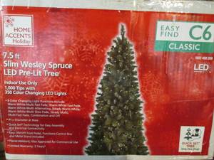 7.5 Pre-Lit Slim Wesley Spruce Tree Pallet