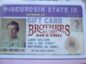 Collectible $25.00 Gift Card To Brothers Bar & Grill in Minneapolis, MN