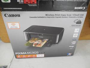 lot 24 image: (2) Canon Pixma MG3620 Wireless Inkjet All-In-One Printer - Black