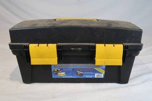 lot 45 image: Plastic Toolbox with Miscellaneous Tools